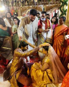 Varun Tej Instagram - Wishing my Bangaru thalli @niharikakonidela and my dashing bava @chaitanya_jv 
A happy married life..
Can’t express in words about how happy I am right now!

And thanks to each and everyone  for the lovely wishes..❤️
#Nischay