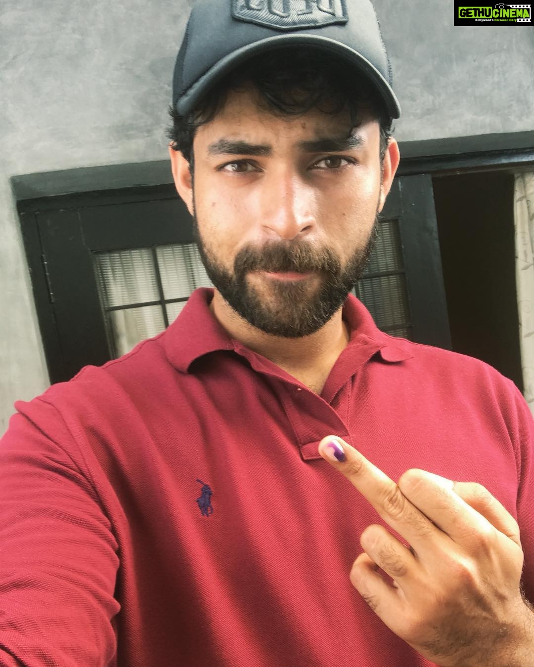 Varun Tej Instagram - Inked!!! Don't sit at home go fulfil your duty! Please go cast your vote! #voted