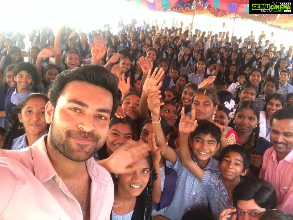 Varun Tej Instagram - Started my day with these lovely kids...Couldn't ask for anything better.. #thankyou