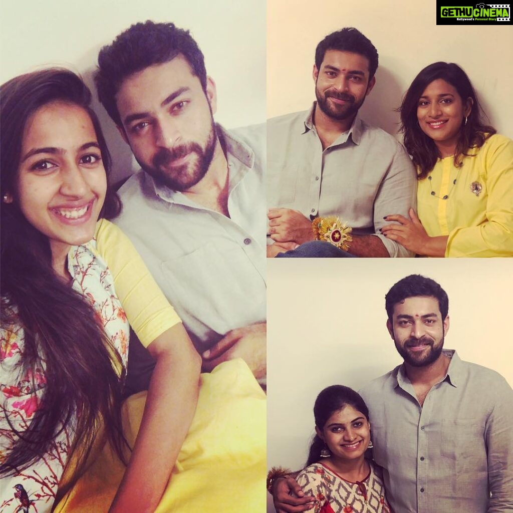 Varun Tej Instagram - Day started off with some fun time with my sisters #happyrakshabandhan to all the fab brother-sister duos. Have a lovely day!:)