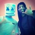 Varun Tej Instagram - About last night! With this crazy dude! @marshmellomusic #london#o2academybrixton #marshmello#epicnight