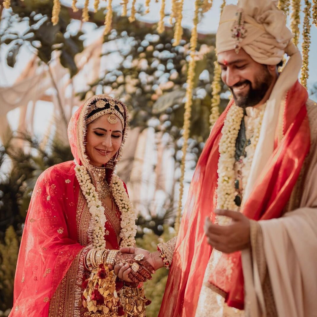 Vicky Kaushal Instagram - Only love and gratitude in our hearts for everything that brought us to this moment. Seeking all your love and blessings as we begin this new journey together. 🙏🏽❤️