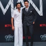 Vicky Kaushal Instagram – Last night was Gray-et with people whom I truly admire. @dhanushkraja @therussobrothers 
.
@netflix_in