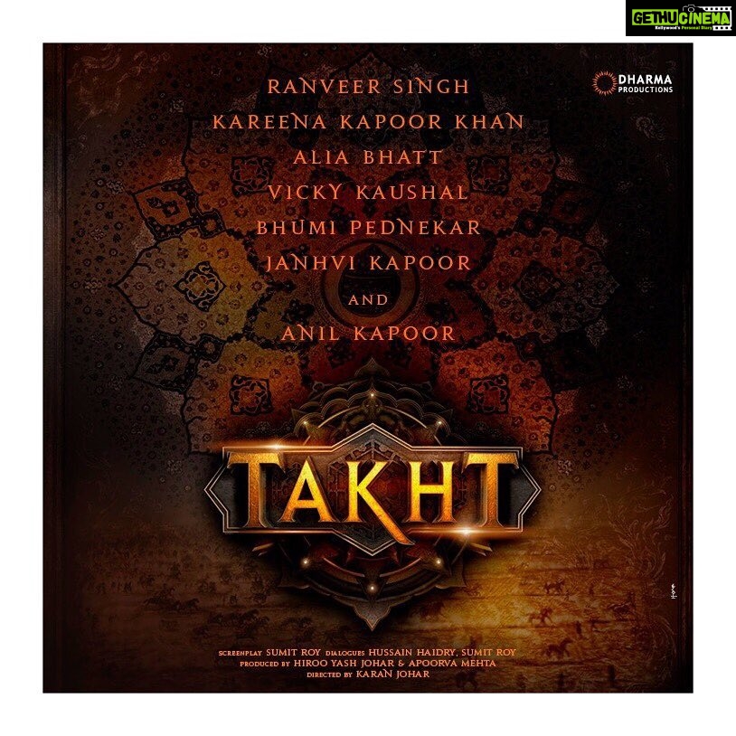 Vicky Kaushal Instagram - #TAKHT 🙏 @ranveersingh #KareenaKapoorKhan @aliaabhatt @psbhumi @janhvikapoor & @anilskapoor #HirooYashJohar @karanjohar @apoorva1972 @dharmamovies