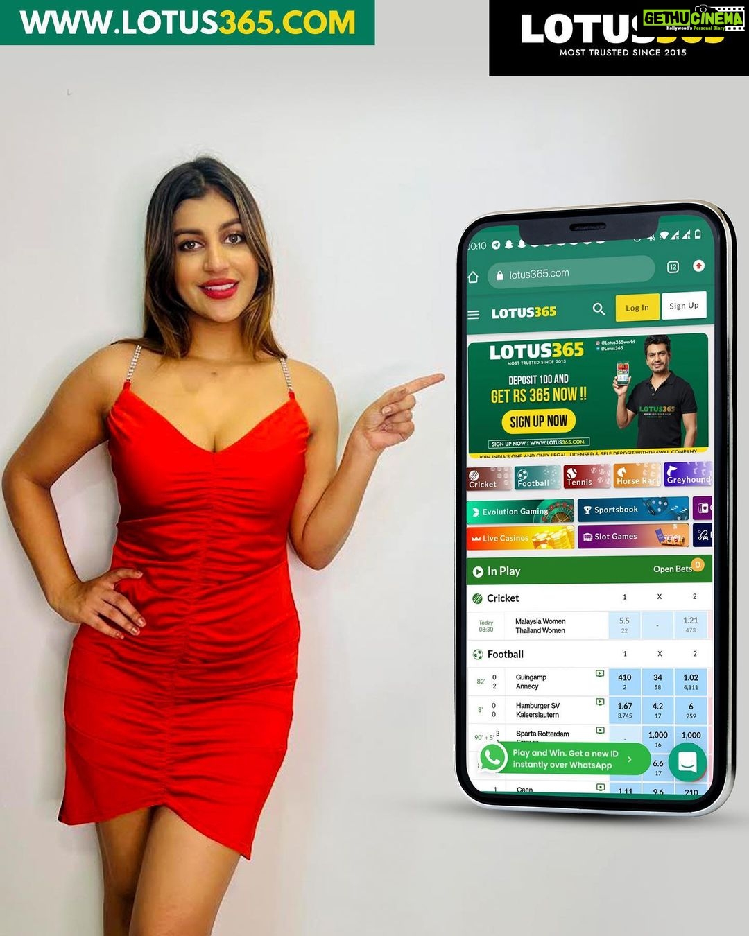 Yaashika Aanand Instagram - @Lotus365world Get FREE Rs 365 Sign Up Now Www.Lotus365.com ➠ Over 400+ Games Like Cricket, Football, Tennis, Teenpatti, Roulette, Andarbahar, DragonTiger, Bakra, Lucky7, 32 Cards Etc ➠India's 1st Automatic Deposit & Withdrawal Gaming Company ➠India's 1st Every Legal Licensed & Certified Company ( Authorized Licensed ✅) ➠ Get 24 Hour Ultra Fast Withdrawal Any Time Any Where ➠ All Payment Method Accepted Paytm, Upi, Gpay, Phonepay, IMPS, Bank Transfer Etc ➠ No Tax On Winning & No Documentation Required For Withdrawal ➠ You Can Also Get Your Ready Made Just Whatsapp On 7677777777, 8777777777, 8977777777 Lotus365 ( @Lotus365world ) Www.lotus365.com ABB JEETO 365 DIN!!