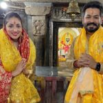 Yami Gautam Instagram - Took blessings at Baglamukhi Mata mandir. 🙏🏻 The last 2 days that we spent visiting the Shaktipeeth temples have been one of the most unforgettable experiences of my life. These temples are the epicentre of divine strength & faith. 🙏🏻😇