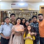 Yuvika Chaudhary Instagram - Happy Diwali everyone ❤️ Outfit- @lalitdalmiaofficial Styled by- @junejasanchi