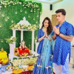 Yuvika Chaudhary Instagram – Ganpati Bappa Morya❤️. @maayera_jaipur  @junejasanchi