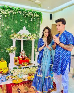 Yuvika Chaudhary Instagram - Ganpati Bappa Morya❤️. @maayera_jaipur  @junejasanchi