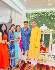 Yuvika Chaudhary Instagram - Ganpati Bappa Morya❤️. @maayera_jaipur  @junejasanchi