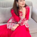 Yuvika Chaudhary Instagram - Karwacauth feel Stylist - @roshni0819 Outfit - @emiraasbyindrani