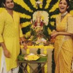 Abhimanyu Dasani Instagram - Shine brighter than the sun. Happy Ganesh Chaturthi 💛 #ganpatibappamorya Mumbai, Maharashtra