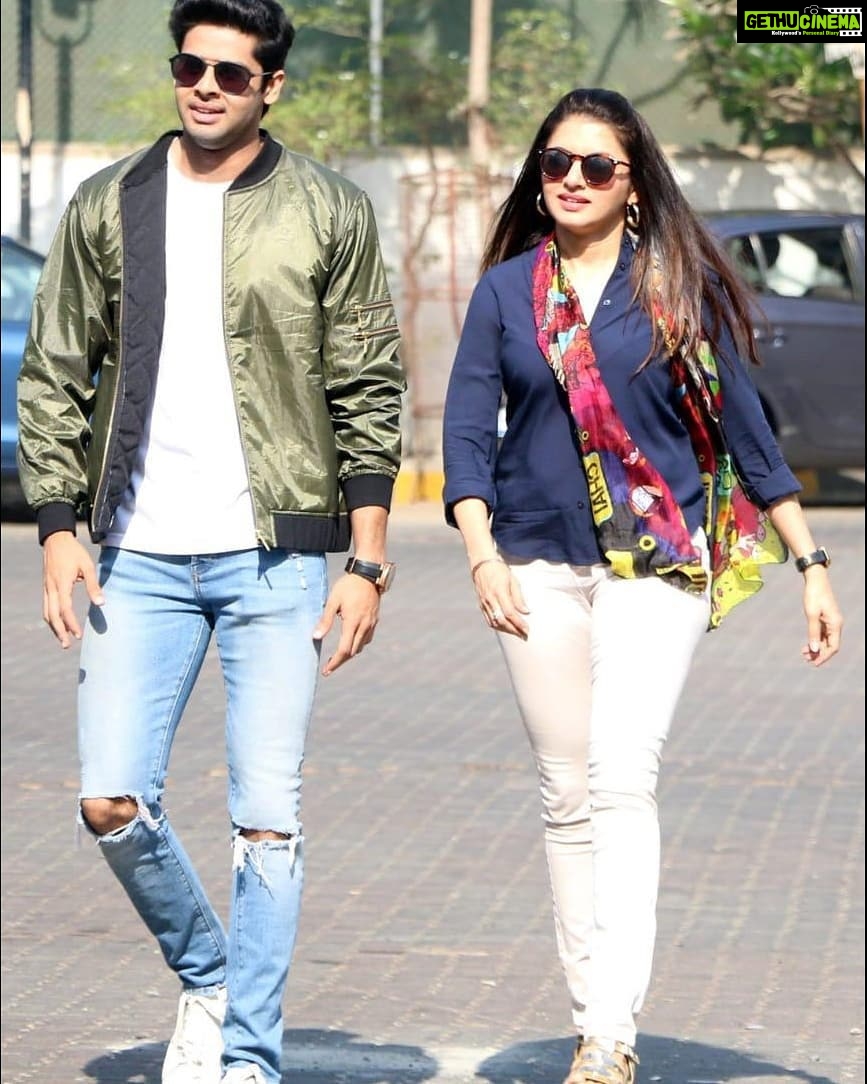Abhimanyu Dasani Instagram - We may walk the same path but we got different shoes. Don't need #mothersday or a birthday to tell you I'm gonna make you proud @bhagyashree.online Jamnabai Narsee Play Ground
