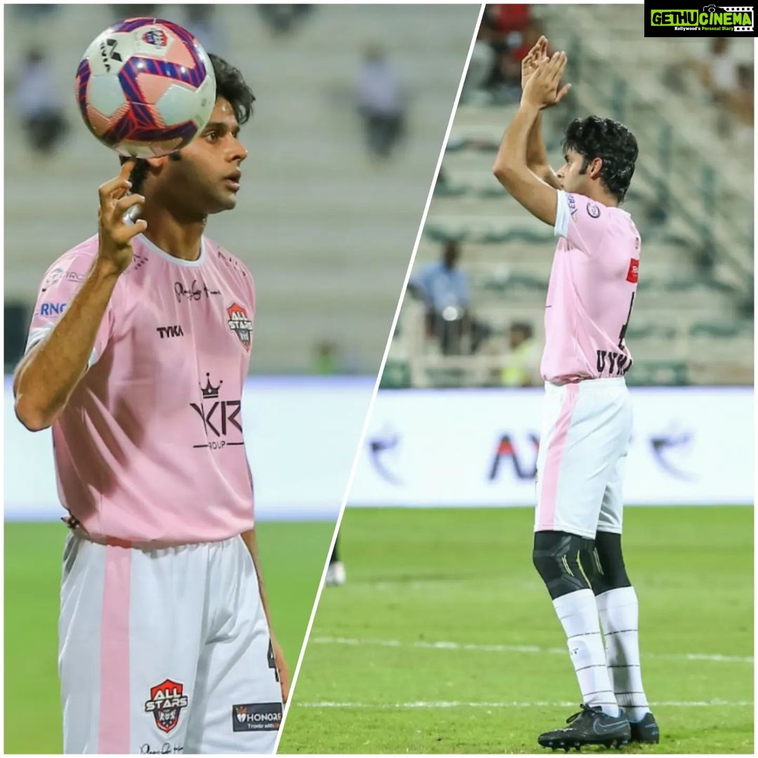 Abhimanyu Dasani Instagram - You can say I got a kick out of it. Playing for @allstarsfc_pfh vs the Emirates United at the Al-Maktoum stadium 鈿金煆燂笍 #dubai #gratitude Dubai