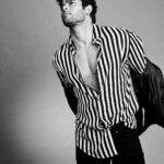 Abhimanyu Dasani Instagram - I wear stripes cause I don't want to be spotted 😜 . 📸 @frontrowgypsy #blackandwhite #stripes #photoshoot #look #throwback Mumbai, Maharashtra