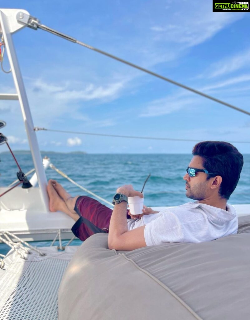 Abijeet Duddala Instagram - A man's travel hangover.. #boatlife #traveldiaries #sailing #wanderlust #sealife Malacca Straight