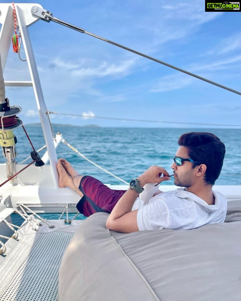 Abijeet Duddala Instagram - A man's travel hangover.. #boatlife #traveldiaries #sailing #wanderlust #sealife Malacca Straight