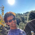 Abijeet Duddala Instagram - Blue tees, blue skies.. #selfie Mukhteshwer Hills