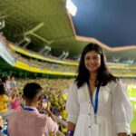 Aditi Balan Instagram – #ISL2022 💛 #kochidiaries ❤️