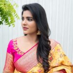 Aishwarya Rajesh Instagram - Happy happy Diwali ❤️ to all my loved ones Photography @johan_sathyadas wearing @kanakadhara.silks Makeup @anupama.krishnamachari Hairstylish @sharmilahairstylist Edit @whoizsri