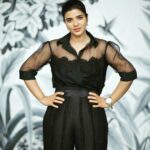 Aishwarya Rajesh Instagram - Wearing black & black ❤️❤️ Styled by: @nikhitaniranjan Outfit: @divyajain_studio MUA: @ananthmakeup Hair: @bhagyalaxmipadya Photography @jonekingston