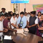 Amala Akkineni Instagram - On the occasion of World Veterinary Day, I had a wonderful time visiting Sri Venkateshwara Veterinary University. I interacted with a wonderful, bright and inspired group of young people. Our states are in good veterinary hands! #worldveterinaryday Sri Venkateswara Veterinary University