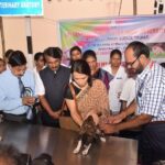 Amala Akkineni Instagram - On the occasion of World Veterinary Day, I had a wonderful time visiting Sri Venkateshwara Veterinary University. I interacted with a wonderful, bright and inspired group of young people. Our states are in good veterinary hands! #worldveterinaryday Sri Venkateswara Veterinary University