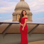 Amber Doig Thorne Instagram – What are you doing this weekend? 🤔
.
I might go sightseeing around London! 
This is one of my favourite places, a rooftop bar opposite St Paul’s Cathedral😍 .
Dress from: @promgirlxo ❤️
.
#amberdoigthorne #ambzdt #travel #love #PGONME #promdress #homecoming St. Paul’s Cathedral