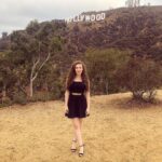 Amber Doig Thorne Instagram - Out in Hollywood with warm breezes, birds, crickets and other great sounds as part of the Heathrow #SoundEscapes campaign! 🇺🇸 Sound Escapes inspires people to dream of exploration through the power of sound 😍 Check out the website for more info: bit.ly/2MWAoRi Dress: @missselfridge