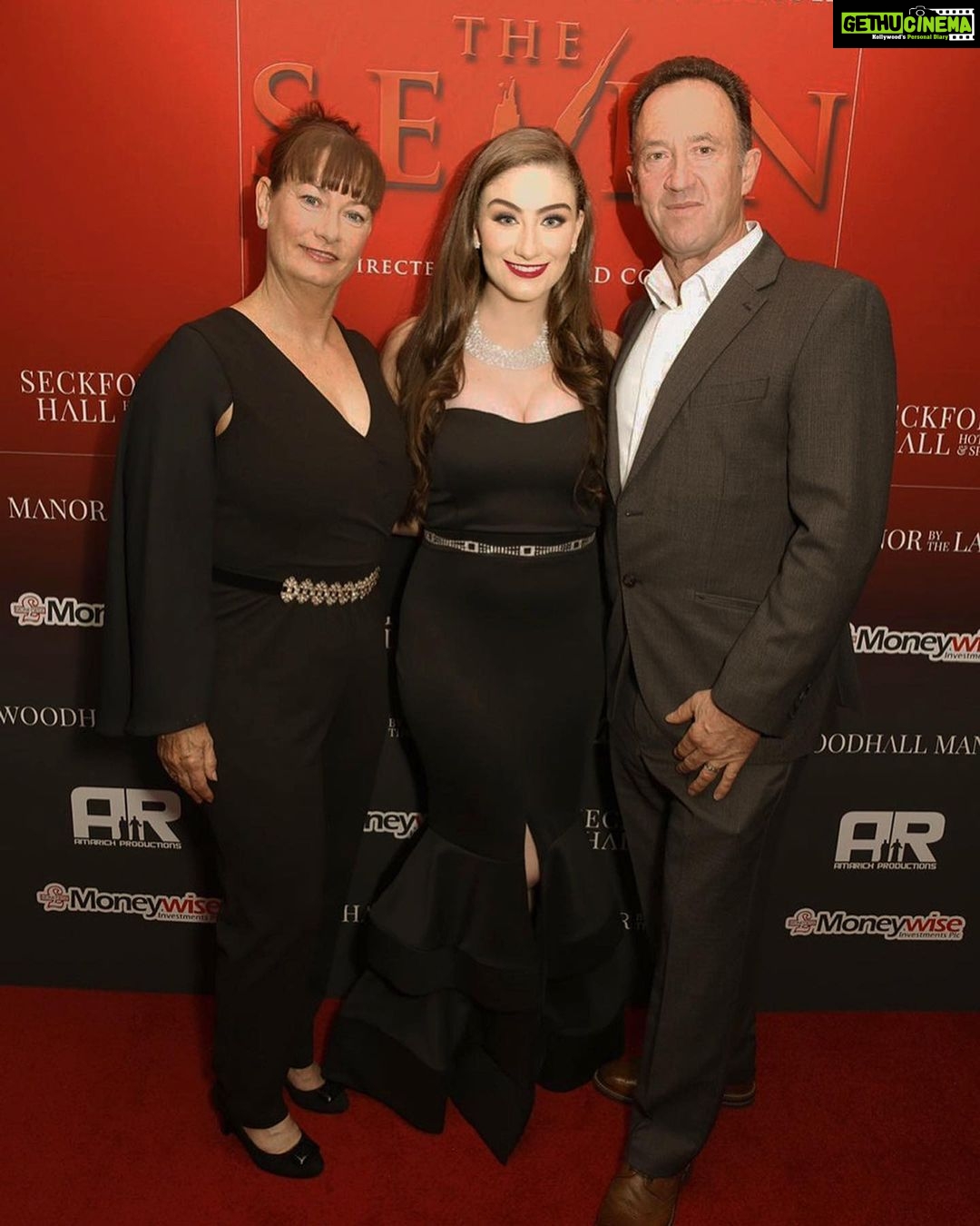 Amber Doig Thorne Instagram - When’s your birthday? 🥳 Comment yours below to find your birthday twin 🎁 . It was my 25th birthday last week, and also the premiere of The Seven - where I play one of the lead’s! 😍 . Such an amazing evening celebrating my birthday and watching this film with friends & family, I’m so proud to have been a part of @thesevenfilm ❤️ . The Seven is now available to download on Sky, Amazon Prime & iTunes 🥰🙏🏻 . 💙 Dress from @promgirlxo . @amarichproductions #thesevenfilm #ambzdt #amberdoigthorne #indiefilm #thesevenpremiere #indiefilmhustle Genesis Cinema