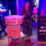 Amber Doig Thorne Instagram - Such a fantastic night at the launch of @hrcpiccadillycircus 😍 I was treated to candy floss, steak, ribs, cocktails, a performance from @keaneofficial, custom painted T-shirt’s and loads more! 🙈🥰 . I’ve always been a massive Hard Rock fan and I have to say this is my new favourite location 🙌🏻 . 📸 Photo taken at the Hard Rock Cafe Piccadilly Circus Grand Opening ⭐️ . Dress: @phaseeight #PhaseEightStyle 💞 Photo - Ben Perry @shutterstock #PiccadillyCircusRocks #HardRock #hardrocklondon #hrclondon #hardrockcafepiccadillycircus