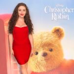 Amber Doig Thorne Instagram - Whats your favourite childhood movie? Mine was Winnie The Pooh!! 😍 Feeling nostalgic at the #ChristopherRobin premiere ❤️ So excited to announce that I’ll be attending @hollywoodimmersive this October! 😍 Turn on post notifications for more updates 💞 Dress: @mybandagedresss BFI Southbank
