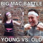 Amber Doig Thorne Instagram - Big Mac® Challenge: Old Vs Young! 🍔 Who do you think won? 🤔🏆 #BigMac50 #ad #McDonalds #ambzdt