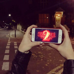 Amber Doig Thorne Instagram - I’m still in the Halloween spirit 🎃 I’m stuck on my phone binge-watching the new episodes of 'Stranger Things' 👻 You can stream content on Netflix without using up your data allowance with @ThreeUK 😍 So fellow binge-watchers - don't worry about going over your data 😍 #GoBinge instead! #ad