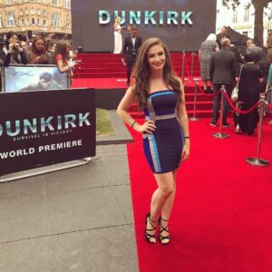Amber Doig Thorne Instagram - Amazing to walk the same red carpet as 13 veterans from #Dunkirk for the World Premiere ❤️🇬🇧🙏🏼
Dress: @houseofcb