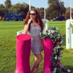 Amber Doig Thorne Instagram - Amazing day watching the cross country at @LRBHT_Official 🏇🏻❤️☀️ Blazer: @hollandcooperclothing Boots: @fairfaxandfavor Hat: @hicksandbrown The Land Rover Burghley Horse Trials