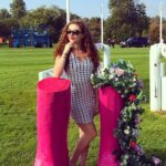 Amber Doig Thorne Instagram - Amazing day watching the cross country at @LRBHT_Official 🏇🏻❤️☀️ Blazer: @hollandcooperclothing Boots: @fairfaxandfavor Hat: @hicksandbrown The Land Rover Burghley Horse Trials