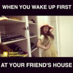 Amber Doig Thorne Instagram - When you wake up before your friend 😈😂🙈 New comedy sketch on my Facebook page now, link in bio! Comment "INSTAFAM" ❤ #facebook #youtube #comedysketch #amberdoigthorne #friend #girl #funny