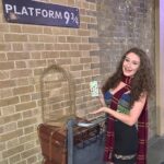 Amber Doig Thorne Instagram - Playing around changing my location settings on @badooapp - anyone around for a butterbeer in Hogsmeade? 😂 #badoo Platform 9 & 3/4, King's Cross