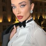 Amy Jackson Instagram - @giorgioarmani just hits different @armanibeauty I 🫶🏼 you - thankyou for such a wonderful time 💫 @bazaaruk #WomenoftheYear @boost.london 💯 #makeup by my girl @nikki_makeup Hair by @lukehersheson @boost.london