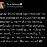 Amy Jackson Instagram - Repulsed that a regime is so terrified to allow people to think and speak for themselves. Share, post, use every source necessary to help the #womenofiran 🇮🇷❤️🙏🏼