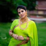 Anasuya Bharadwaj Instagram - She is a mess but she is a masterpiece 💚 For #SravanaSandadi #tonyt #7pmOnwards on #ETV Design & Styled by @rishi_chowdary Outfit by @mithra.couture Jewellery by @shriyeras.jewels PC: @verendar_photography