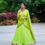 Anasuya Bharadwaj Instagram - She is a mess but she is a masterpiece 💚 For #SravanaSandadi #tonyt #7pmOnwards on #ETV Design & Styled by @rishi_chowdary Outfit by @mithra.couture Jewellery by @shriyeras.jewels PC: @verendar_photography