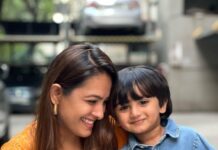 Anita Hassanandani Instagram - Just another day with my munchkin! Wearing @stylejunkiie