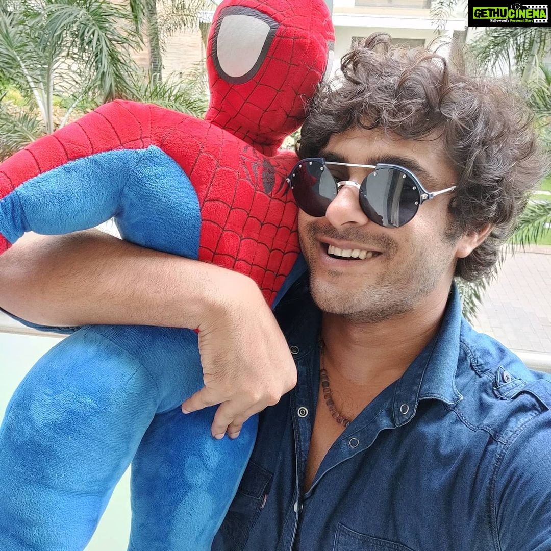 Antony Varghese Instagram - With Spiderman