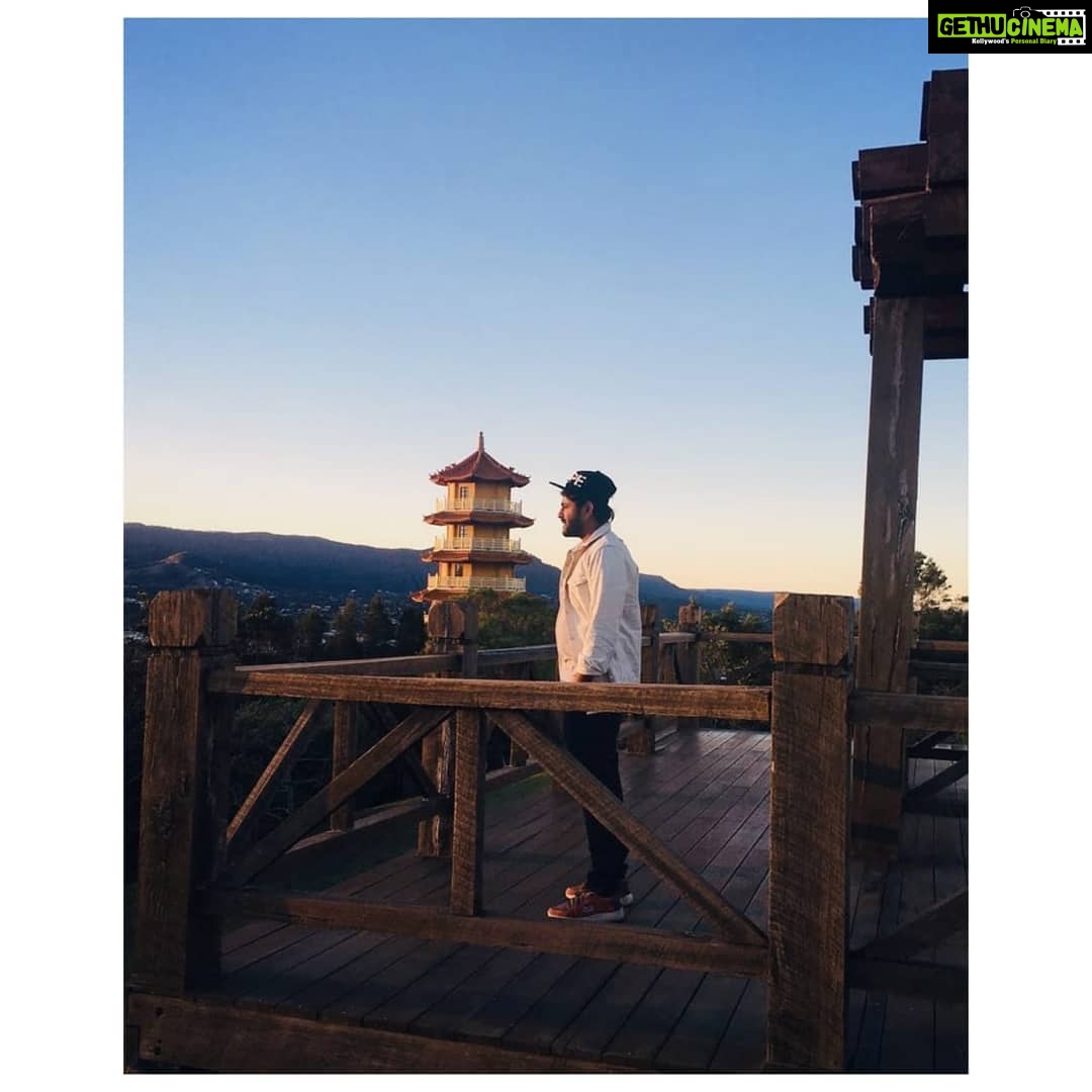 Antony Varghese Instagram - Sometimes you have to stop and enjoy the sunset 😌 Nan Tien Buddhist Temple Wollongong