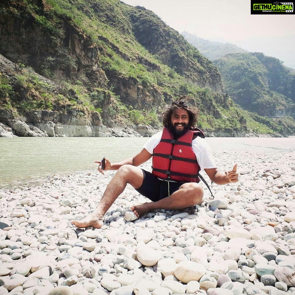 Antony Varghese Instagram - Along River Sutlej, Shimla #traveldiaries #wanderlust Shimla Rafting Region Sutlej River