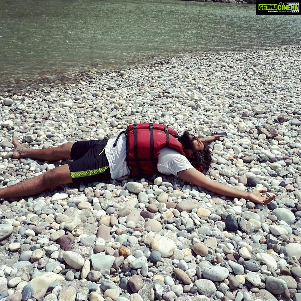 Antony Varghese Instagram - Along River Sutlej, Shimla #traveldiaries #wanderlust Shimla Rafting Region Sutlej River