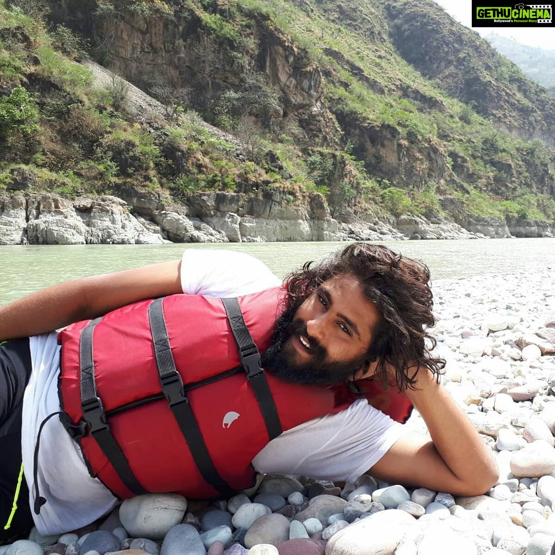 Antony Varghese Instagram - Along River Sutlej, Shimla #traveldiaries #wanderlust Shimla Rafting Region Sutlej River