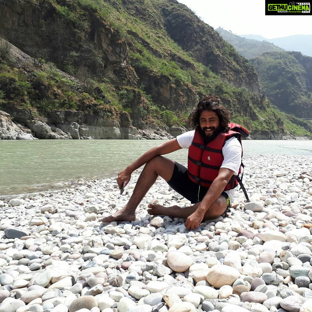 Antony Varghese Instagram - Along River Sutlej, Shimla #traveldiaries #wanderlust Shimla Rafting Region Sutlej River